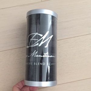 NIB Cashmere Blend Black & Grey Checked Scarf